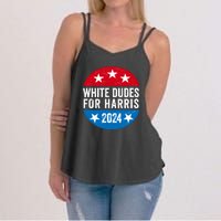 White Dudes For Harris 2024 For President Election Voting 2024 Women's Strappy Tank