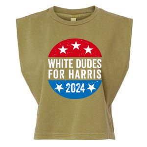 White Dudes For Harris 2024 For President Election Voting 2024 Garment-Dyed Women's Muscle Tee