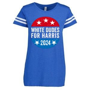 White Dudes For Harris 2024 For President Election Voting 2024 Enza Ladies Jersey Football T-Shirt