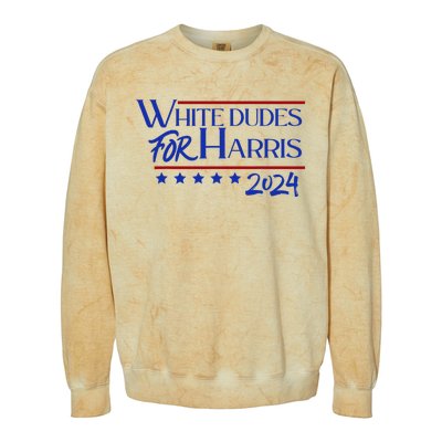 White Dudes For Kamala Harris 2024 Colorblast Crewneck Sweatshirt