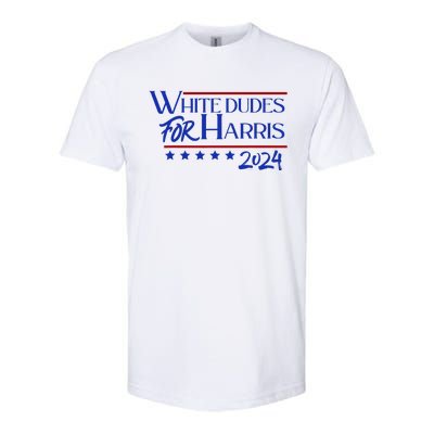 White Dudes For Kamala Harris 2024 Softstyle CVC T-Shirt