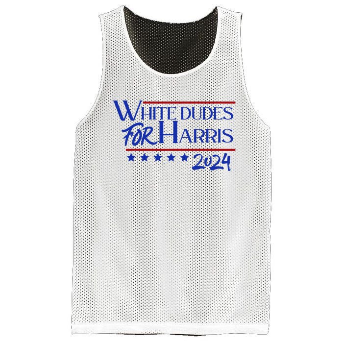 White Dudes For Kamala Harris 2024 Mesh Reversible Basketball Jersey Tank