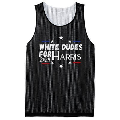 White Dudes For Kamala Harris 2024 Mesh Reversible Basketball Jersey Tank