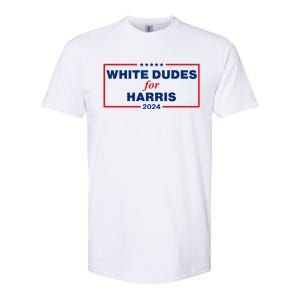 White Dudes For Harris 2024 For President Election Voting 2024 Softstyle CVC T-Shirt