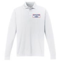 White Dudes For Harris 2024 For President Election Voting 2024 Performance Long Sleeve Polo