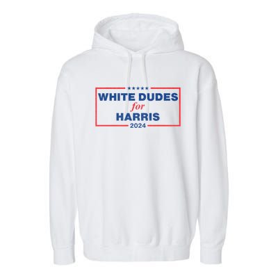 White Dudes For Harris 2024 Tees White Dudes For Harris 2024 Garment-Dyed Fleece Hoodie