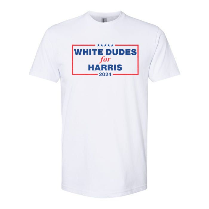 White Dudes For Harris 2024 Tees White Dudes For Harris 2024 Softstyle CVC T-Shirt