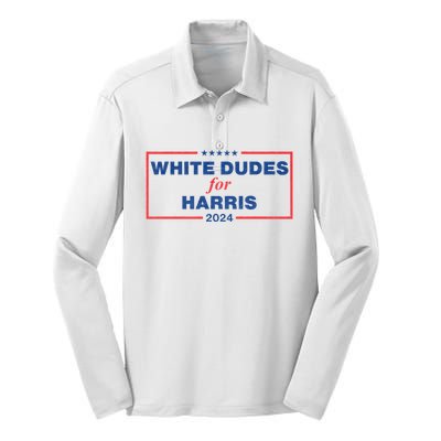 White Dudes For Harris 2024 Tees White Dudes For Harris 2024 Silk Touch Performance Long Sleeve Polo