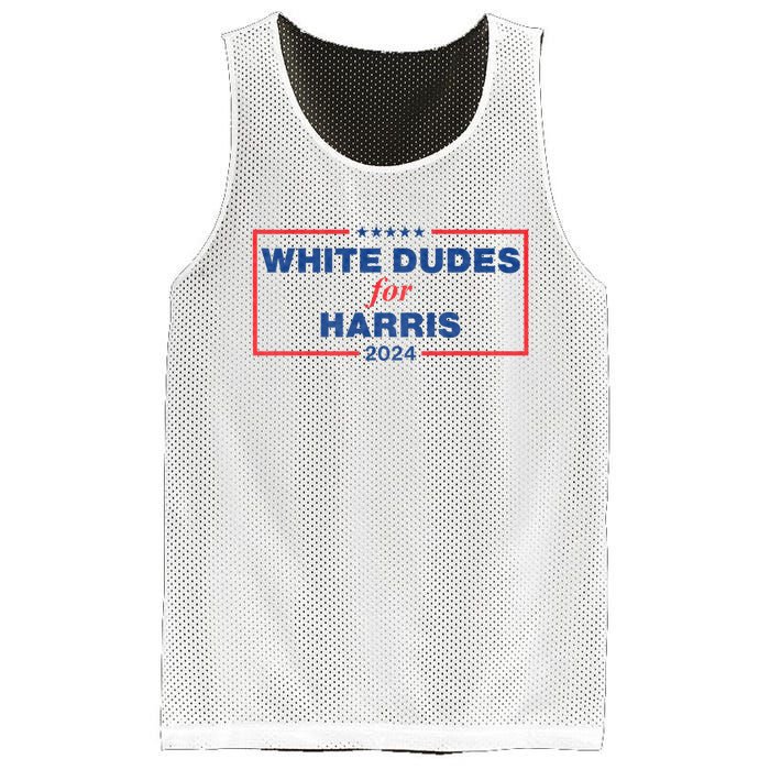 White Dudes For Harris 2024 Tees White Dudes For Harris 2024 Mesh Reversible Basketball Jersey Tank