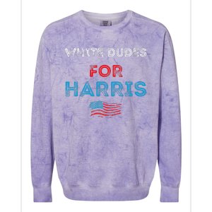 White Dudes For Harris President 2024 Election Colorblast Crewneck Sweatshirt