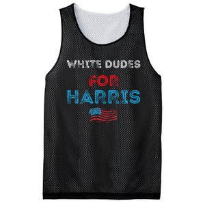 White Dudes For Harris President 2024 Election Mesh Reversible Basketball Jersey Tank