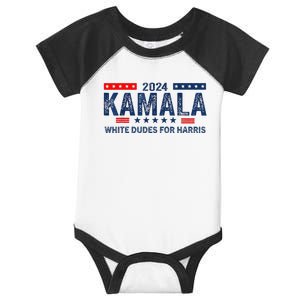 White Dudes For Kamala Harris 2024 For President Election Infant Baby Jersey Bodysuit