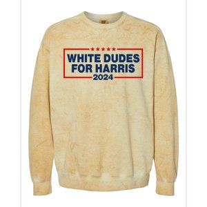 White Dudes For Harris 2024 For President Election Voting 2024 Colorblast Crewneck Sweatshirt