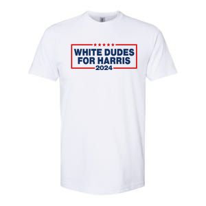 White Dudes For Harris 2024 For President Election Voting 2024 Softstyle CVC T-Shirt