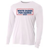 White Dudes For Harris 2024 For President Election Voting 2024 Cooling Performance Long Sleeve Crew