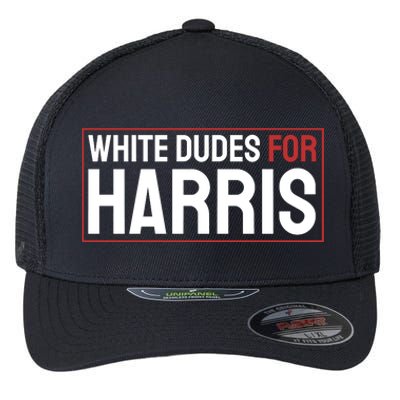 White Dudes For Harris Flexfit Unipanel Trucker Cap