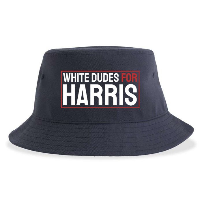 White Dudes For Harris Sustainable Bucket Hat