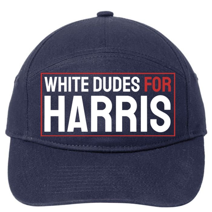 White Dudes For Harris 7-Panel Snapback Hat