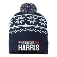 White Dudes For Harris USA-Made Snowflake Beanie