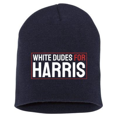 White Dudes For Harris Short Acrylic Beanie