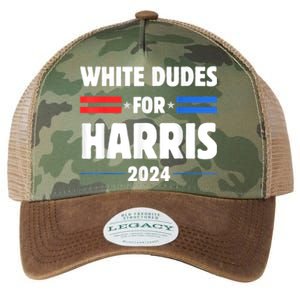 White Dudes For President Harris 2024 Legacy Tie Dye Trucker Hat