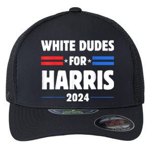 White Dudes For President Harris 2024 Flexfit Unipanel Trucker Cap