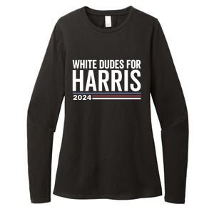 White Dudes For Harris 2024 Womens CVC Long Sleeve Shirt