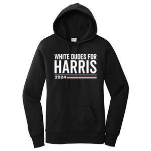 White Dudes For Harris 2024 Women's Pullover Hoodie