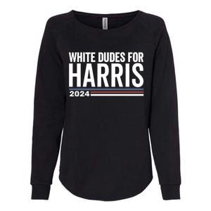 White Dudes For Harris 2024 Womens California Wash Sweatshirt