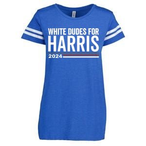 White Dudes For Harris 2024 Enza Ladies Jersey Football T-Shirt