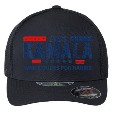 White Dudes For Kamala Harris 2024 For President Election Flexfit Unipanel Trucker Cap