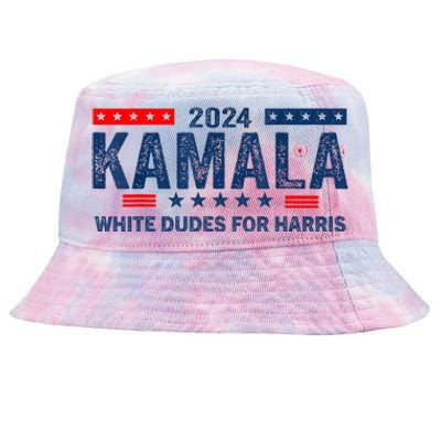 White Dudes For Kamala Harris 2024 For President Election Tie-Dyed Bucket Hat