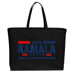 White Dudes For Kamala Harris 2024 For President Election Cotton Canvas Jumbo Tote