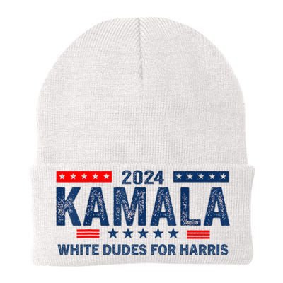 White Dudes For Kamala Harris 2024 For President Election Knit Cap Winter Beanie