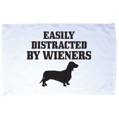 Wiener Dog Funny Weiner Doxie Dachshund Mom Dad Gift Microfiber Hand Towel