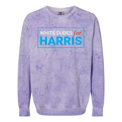 White Dudes For Kamalaharris Colorblast Crewneck Sweatshirt