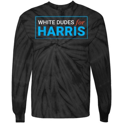 White Dudes For Kamalaharris Tie-Dye Long Sleeve Shirt