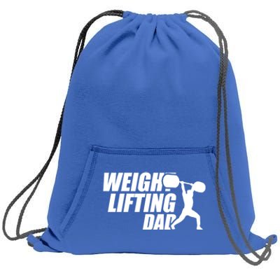 Weightlifting Dad Fitness Workout Fathers Day Gift Sweatshirt Cinch Pack Bag