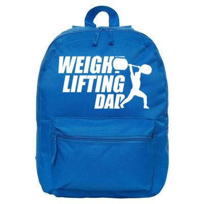 Weightlifting Dad Fitness Workout Fathers Day Gift 16 in Basic Backpack