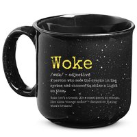 Woke Definition Funny New Thinking Politically Informed 15oz Campfire Ceramic Mug