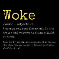 Woke Definition Funny New Thinking Politically Informed Drawstring Bag