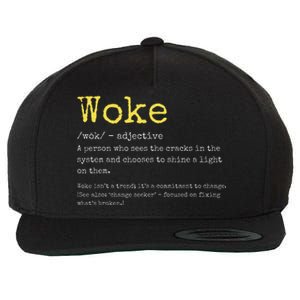 Woke Definition Funny New Thinking Politically Informed Wool Snapback Cap