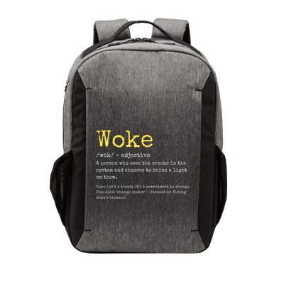 Woke Definition Funny New Thinking Politically Informed Vector Backpack