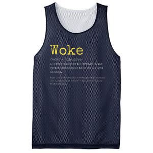 Woke Definition Funny New Thinking Politically Informed Mesh Reversible Basketball Jersey Tank