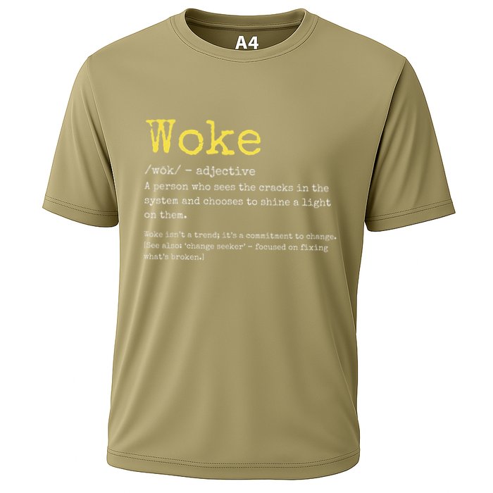 Woke Definition Funny New Thinking Politically Informed Performance Shirt