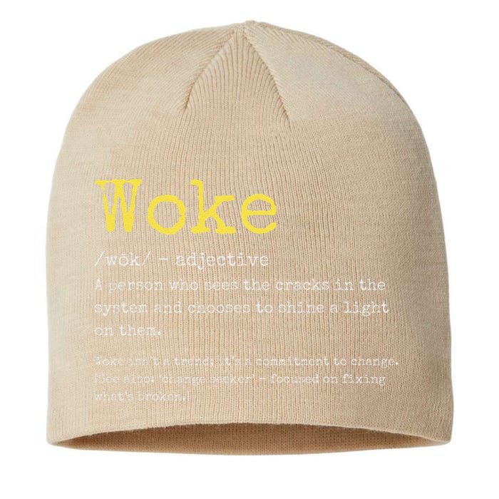 Woke Definition Funny New Thinking Politically Informed Sustainable Beanie