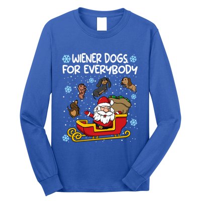 Wiener Dogs For Everybody Santa Funny Christmas Dachshund Meaningful Gift Long Sleeve Shirt