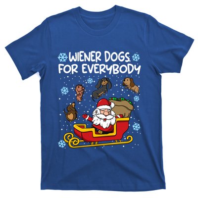 Wiener Dogs For Everybody Santa Funny Christmas Dachshund Meaningful Gift T-Shirt