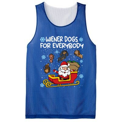 Wiener Dogs For Everybody Santa Funny Christmas Dachshund Meaningful Gift Mesh Reversible Basketball Jersey Tank