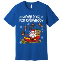 Wiener Dogs For Everybody Santa Funny Christmas Dachshund Meaningful Gift Premium T-Shirt